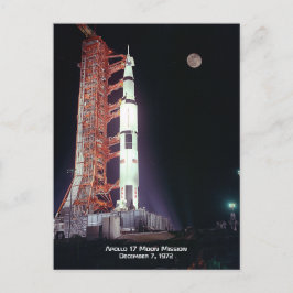 Cartão Postal Missão da Lua Apollo 17