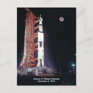 Cartão Postal Missão da Lua Apollo 17