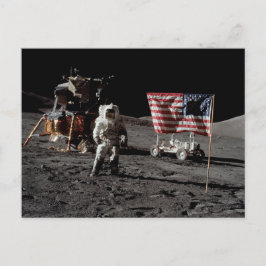 Cartão Postal Missão de pouso lunar da NASA Apollo 17, 1972