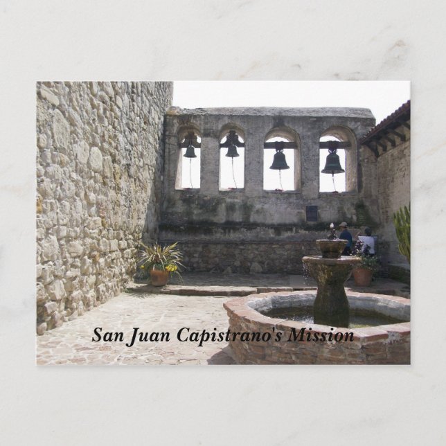 Cartão Postal Missão de San Juan Capistrano (Frente)