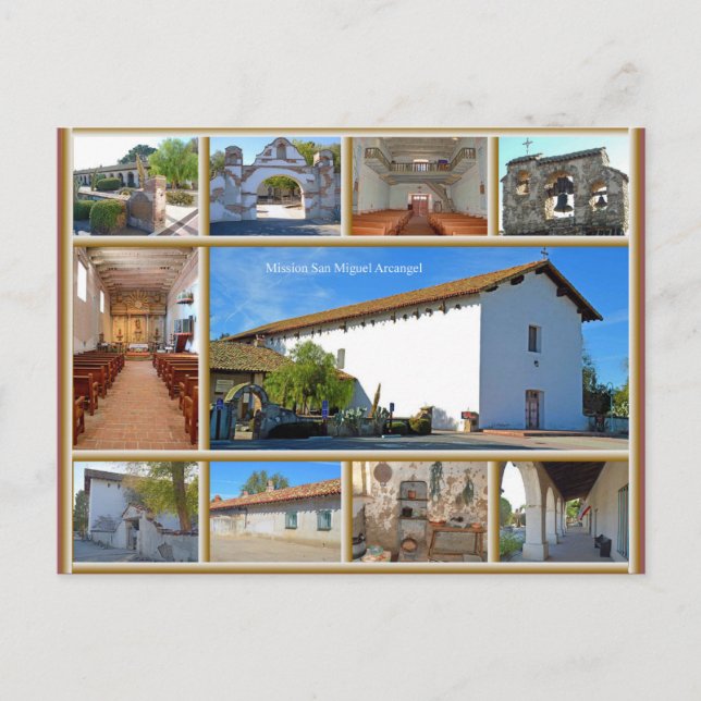 Cartão Postal Missão San Miguel (Frente)