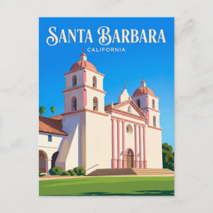 Cartão Postal Missão Velha de Santa Bárbara EUA
