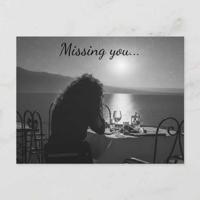 Cartão Postal Missing you Postcard (Frente)