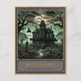 Cartão Postal Mississipi | Cartão-postal de arte gótica