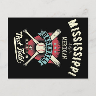 Cartão Postal Mississipi Meridian Baseball
