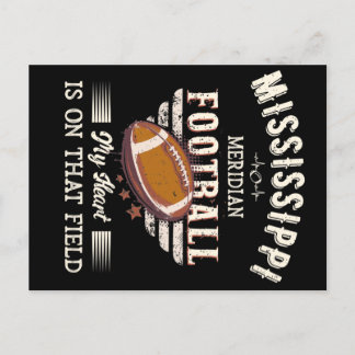 Cartão Postal Mississippi Meridian American Football