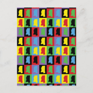 Cartão Postal Mississippi - Pattern Pop Art