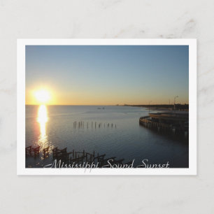 Cartão Postal Mississippi Sound Sunset