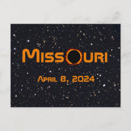 Cartão Postal Missouri 2024 Eclipse Solar Total