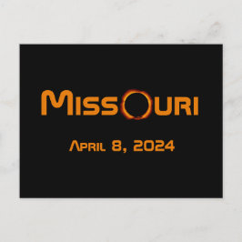 Cartão Postal Missouri 2024 Eclipse Solar Total