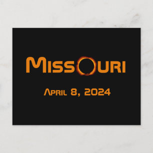 Cartão Postal Missouri 2024 Eclipse Solar Total