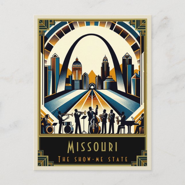 Cartão Postal Missouri | Art Deco (Frente)
