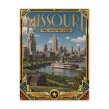 Missouri Arte Deco Antigo Vintage Idade Dourada