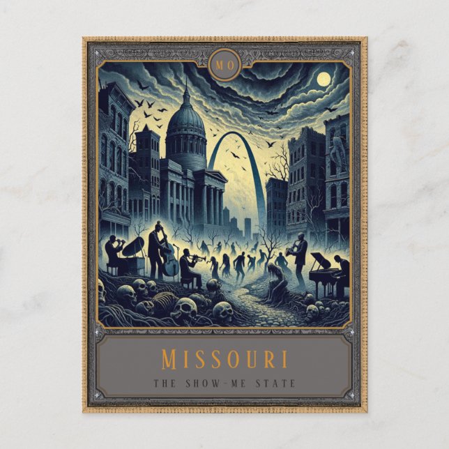 Cartão Postal Missouri | Cartão-postal de arte gótica (Frente)