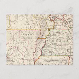 Cartão Postal Missouri, Ill, Ky, Tenn, Ala, Miss, Ark