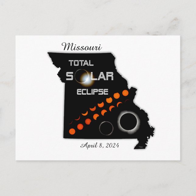 Cartão Postal Missouri Solar Eclipse (Frente)