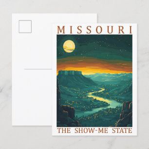 Cartão Postal Missouri the Show Me State USA Viagem place