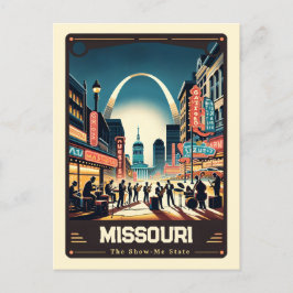 Cartão Postal Missouri | Vintage espirituosa patriótica