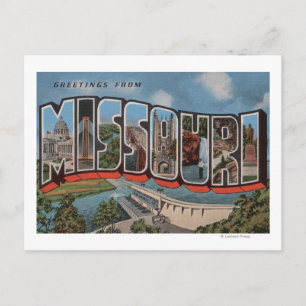 Cartão Postal Missouri (Vista Dam) - Cenas com Letras Grandes