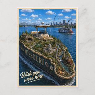 Cartão Postal Missouri   Wish You Were Here   Série de Estados