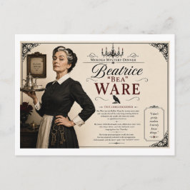 Cartão Postal Mistério de Assassinato dos Anos 1940 Bea Ware a G