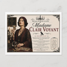 Cartão Postal Mistério de Assassinato dos Anos 1940 Madame Clair