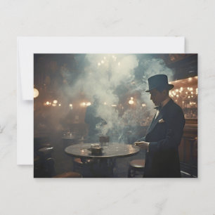 Cartão Postal Misterioso Clube da Noite Mágica dos anos 50