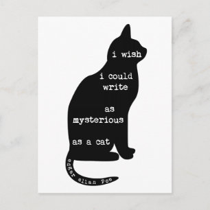 Cartão Postal Misterioso como uma citação de Cat Edgar Allan P