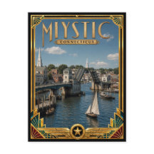 Místico Connecticut Arte Deco Vintage Era de Ouro