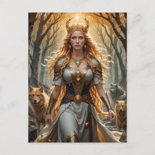 Cartão postal Místico Freyja Norse Goddese - Norse