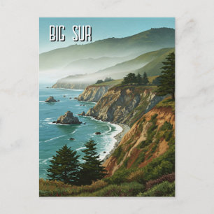 Cartão Postal Misty Big Sur California Viagem