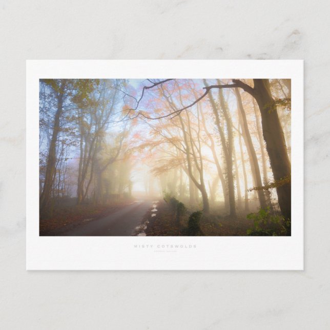 Cartão Postal Misty Cotswolds (Frente)
