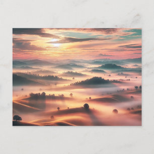 Cartão Postal Misty Morning Magic - Cartão-postal