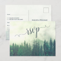 Misty Mounains Green Pine Forest RSVP
