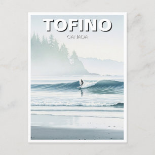 Cartão Postal Misty Tofino Canada Surfer Viagem