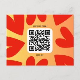 Cartão Postal Mit individuellen persönlichen Song per QR-Code