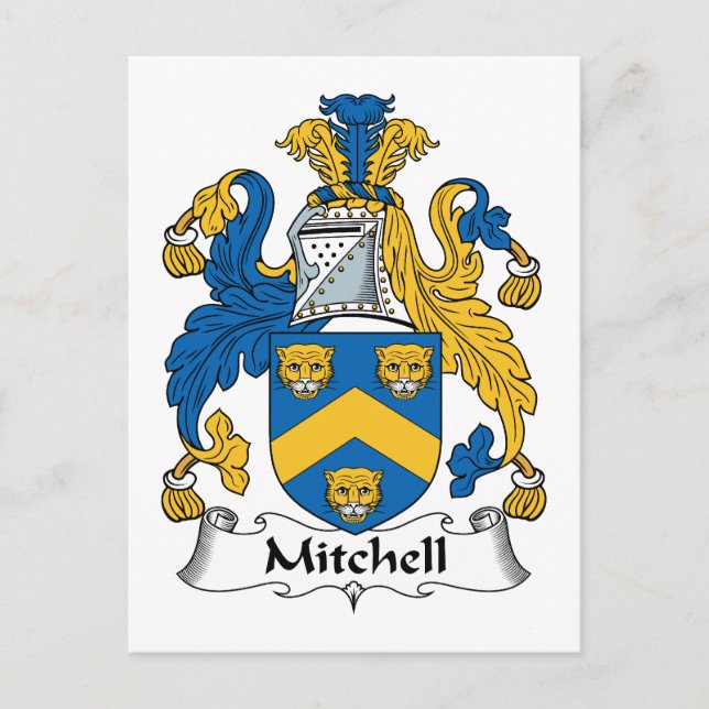Cartão Postal Mitchell Family Crest (Frente)