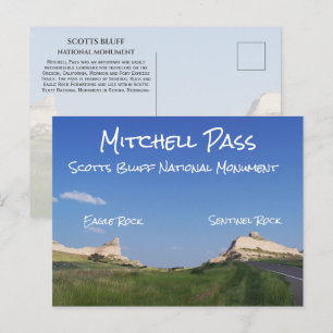 Cartão Postal Mitchell Pass, Scotts Bluff National Monument, NE