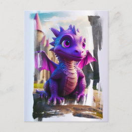 Cartão Postal *~* Mítica Fantasy AP48 Kids Dragon Cartoon