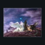 Cartão Postal Mitologia Dragão Grifo Unicórnio Pégaso<br><div class="desc">Este design pode ser personalizado escolhendo a opção "personalizar" para adicionar texto.</div>