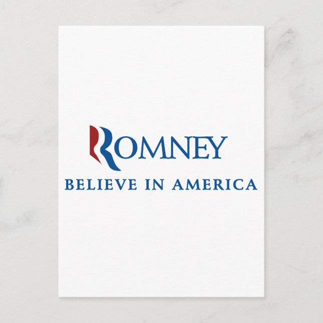 Cartão Postal Mitt Romney 2012 (Frente)