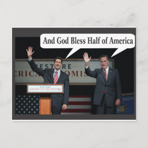 Cartão Postal Mitt Romney Odeia-vos 47% Votem para Barack Obama