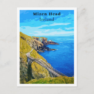 Cartão Postal Mizen Head Cork Irlanda Estilo Retrô 