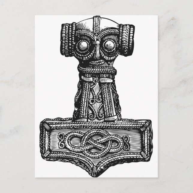 Cartão Postal Mjolnir: Martelo de Thor (Frente)