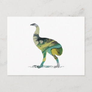 Cartão Postal Moa Bird Art