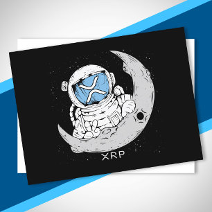 Cartão Postal Moa de Astronauta de Cuta Criptomoeda XRP Memória