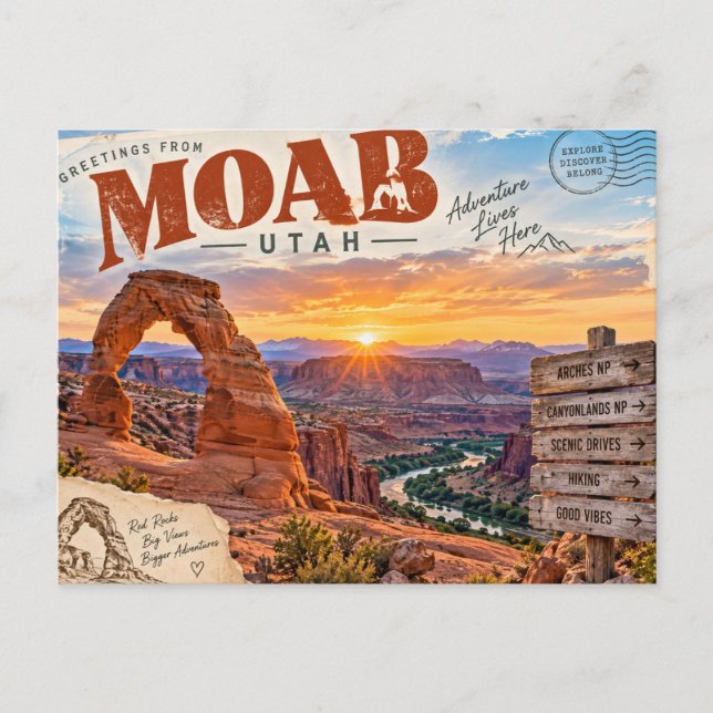 Cartão Postal Moab, Utah (Frente)