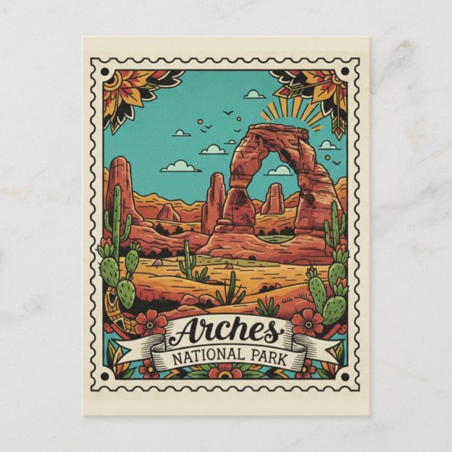 Cartão Postal Moab Utah Parque Nacional dos Arcos (Frente)