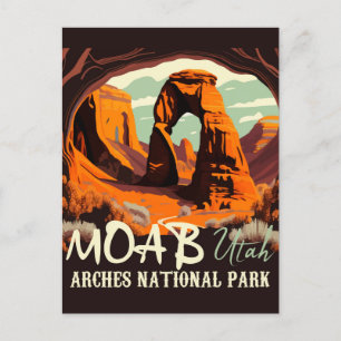 Cartão Postal Moab Utah Vintage Sunset Arches Adventure no exter