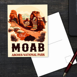 Cartão Postal Moab Utah Vintage Sunset Arches Adventure no exter